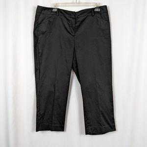 Sharagano Slim Leg Crop Black Dress Pants Career Business Casual Sz 14 NEW NWT